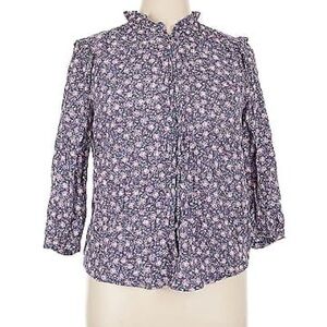 LC Lauren Conrad Floral Ruffle Blouse